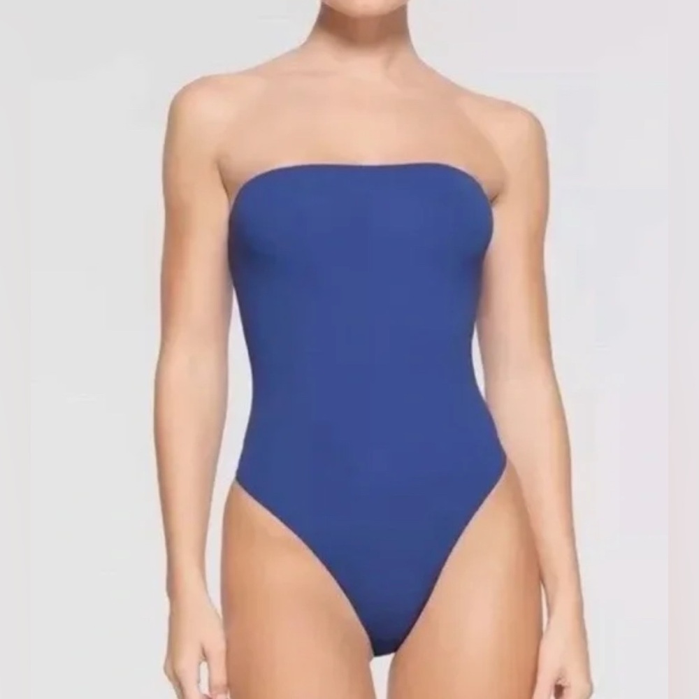 SKIMS Fits Everybody Strapless Thong Bodysuit Sapphire XL NWT